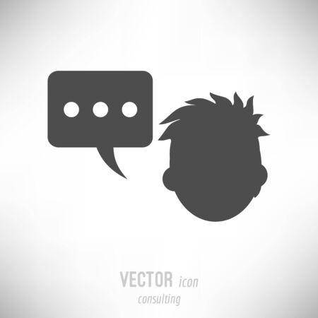 illustration - flat icon of consultingのイラスト素材