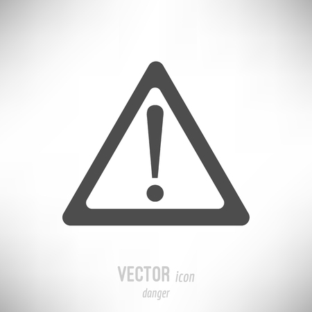 vector simple flat icon of danger, threat, warningのイラスト素材