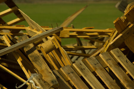 Detail of a wood trash in Brazil 