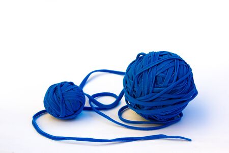 Blue recycled crochet balls