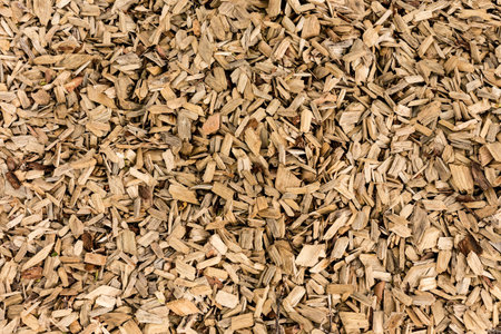 wood barking mulch texture backgroundの写真素材