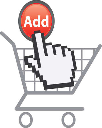 add to cart conceptのイラスト素材