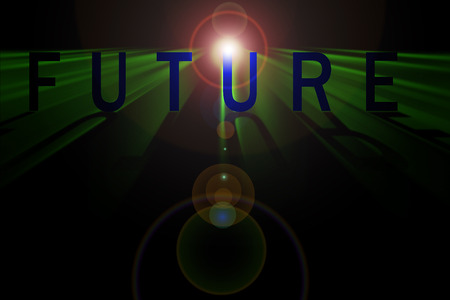 Future text with green and shadow effectの写真素材