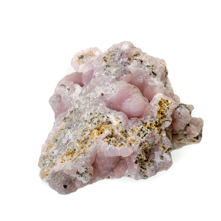 Smithsonite rough specimen on white backgroundの写真素材