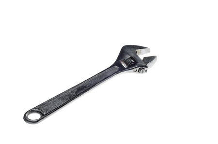 Chrome wrench on white backgroundの写真素材