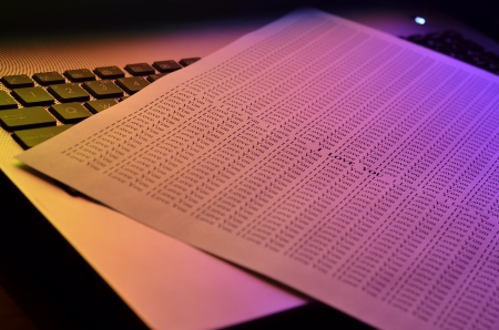 Romantic declaration of love. A sheet of paper with pink and yellow light with the text: I love you,...