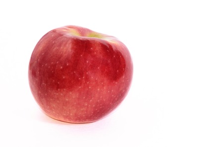 Red Apple Isolated on White  Juicy and ripe fruit 