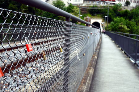 master key at Rhine fall in Switzerlandの写真素材