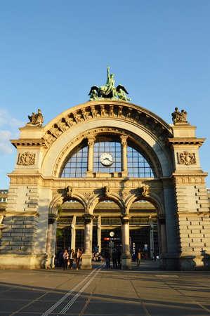 arch at train station in Luzernのeditorial素材