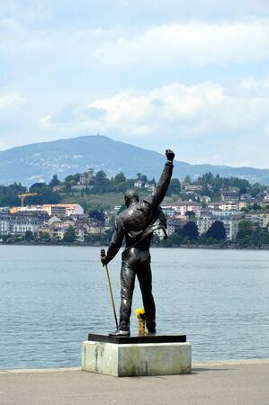 monument of Freddie Mercury in Montreux Switzerlandのeditorial素材