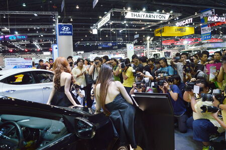 Motor Expo 2014 BANGKOK, THAILAND- December 4,2014  unidentified model MG6 at Impact Challenger Muengthong Thaneeのeditorial素材