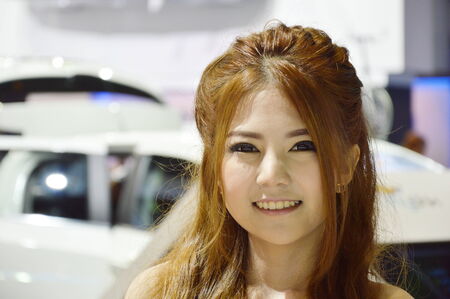 Motor Expo 2014 BANGKOK, THAILAND- December 4,2014  unidentified model at Impact Challenger Muengthong Thaneeのeditorial素材