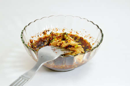 Thai spicy chicken sauce in the cup