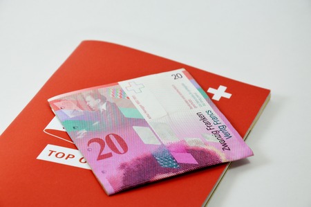 Swiss banknoteの写真素材
