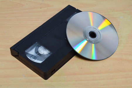 video recorder cassette and disc
