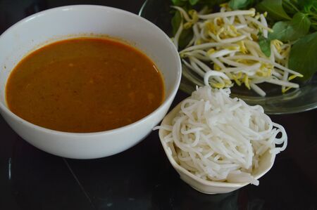 rice noodle with fish curry
