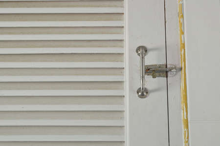 white storage cabinet in the kitchenの写真素材