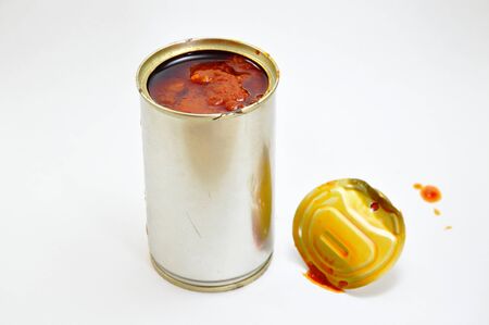 tin fish in caningの写真素材