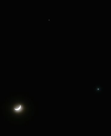 star phenomenon of moon venus and jupiter
