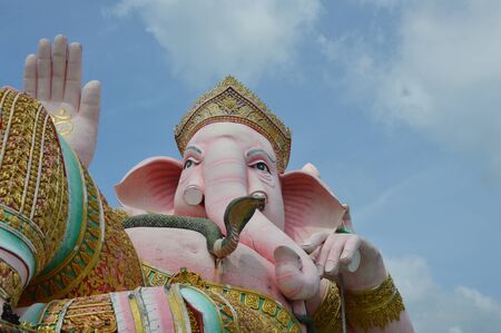 elephant head god in pinkの写真素材