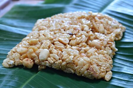 sweet made of rice nut sesame for Thai merit day