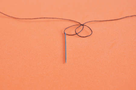 needle and black threadの写真素材