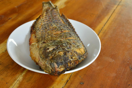 deep fried mango fish on dish