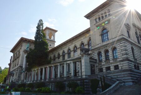 Lausanne Switzerland June 3, 2014 : University of Lausanne  establish college in 1537 and improved to university in 1890 and the late His Majesty King Bhumibol Adulyadej from Thailand was alumni tooのeditorial素材