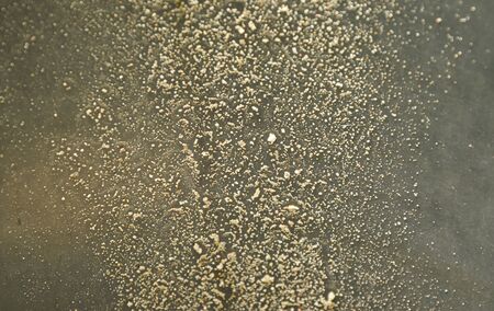 sand and dust stain on black plastic binの写真素材