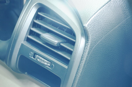 close up of air conditioner hole in carの写真素材