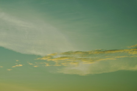 orange cloud on twilight sky in morningの写真素材