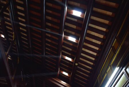 sunbeam through window at Thien Mu temple in Vietnam
