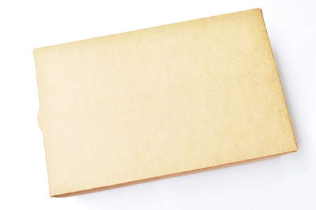 brown hard paper box arranging on white background