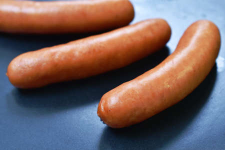 steamed pork sausage slice arranging on plate