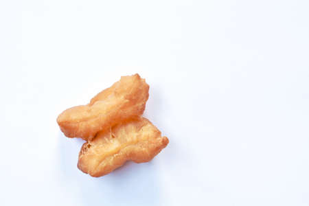 Chinese pastry dough on white backgroundの写真素材