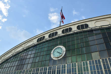 Bangkok Thailand December 25, 2021 : front building of Hua Lamphong oldest Bangkok railway station service Thai people since 1916のeditorial素材