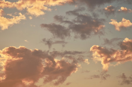 cloud spreading on sunset twilight sky in evening