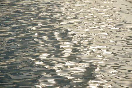 wave on water surface on sea in sunset background and texture