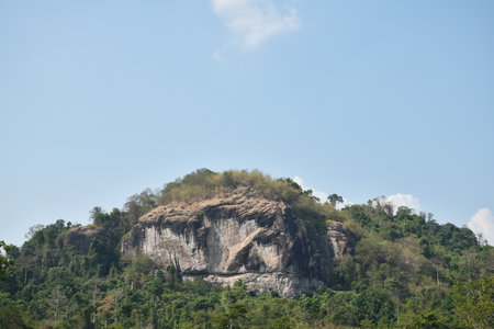 landscape of mountain in sunshine dayの写真素材