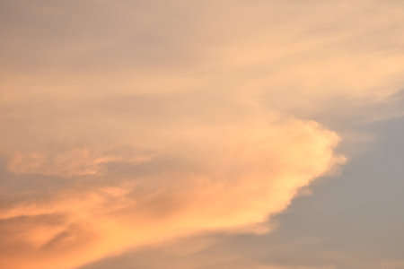 cloud spreading on twilight sunset sky in eveningの写真素材