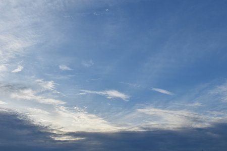 cloud floating on sky at sunset in eveningの写真素材