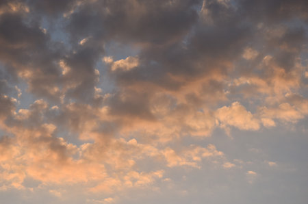 cloud spreading on twilight sunset sky in evening
