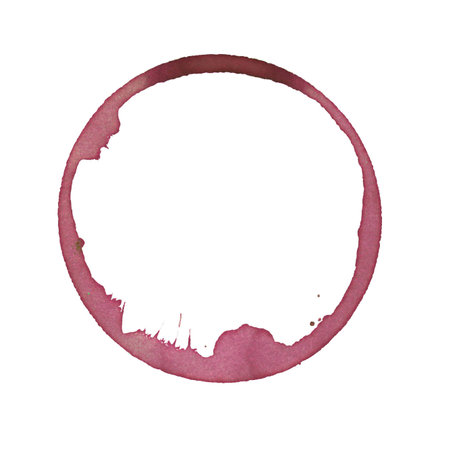 Wine stain made from wineglassの写真素材