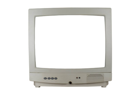 a TV isolated in a white backgroundの写真素材