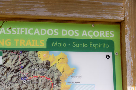 Tourist information sign in San Sebastian, Spain