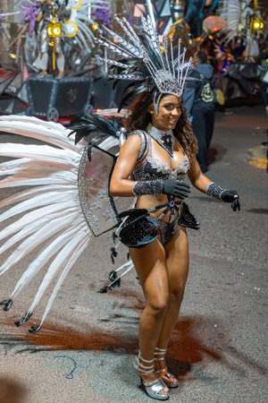 Participant in the Barranquilla Carnival in Barranquilla, Colombia. Barranquilla Carnival is one of...