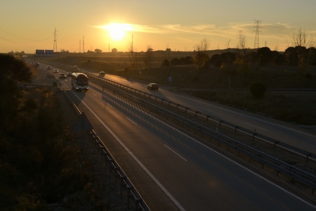 Between two lightsの写真素材