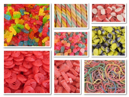 Candy collageの写真素材