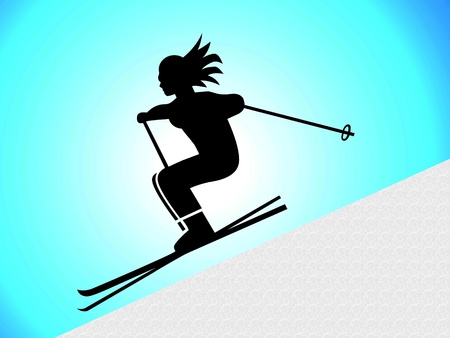Skier in actionの写真素材