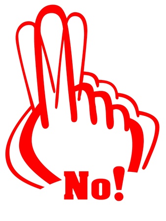 No finger, negation の写真素材